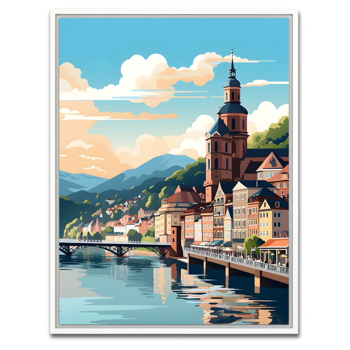 AUTO-MOCKUP WHITE | Germany - Heidelberg | 1 Piece | White Framed Canvas | group=3x4