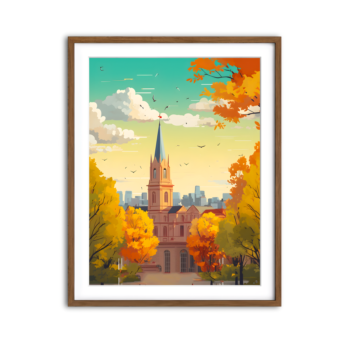 Framed Print 3x4 Walnut