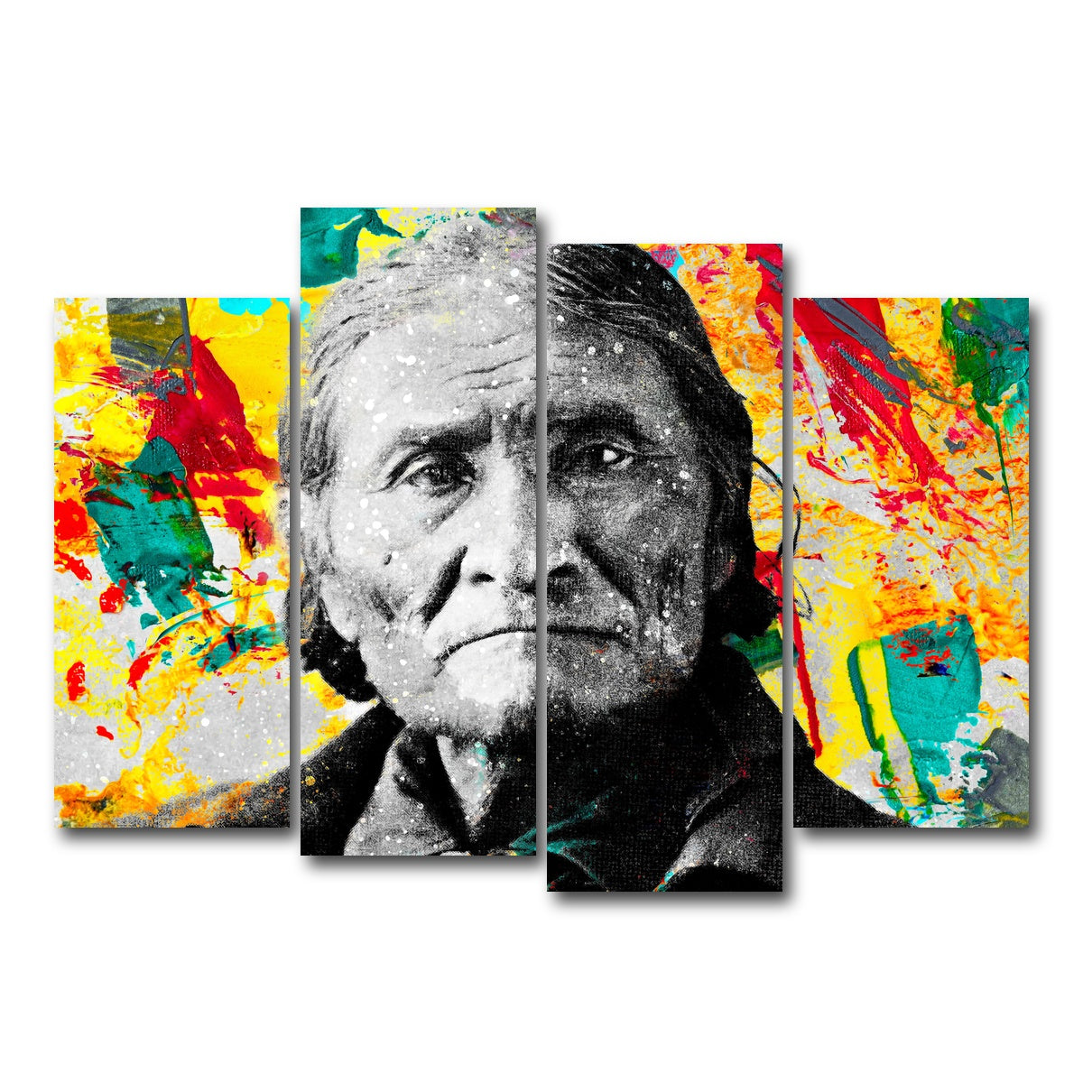 AUTO-MOCKUP WHITE | Geronimo | 4 Piece | Gallery Wrap Canvas | group=4_normal