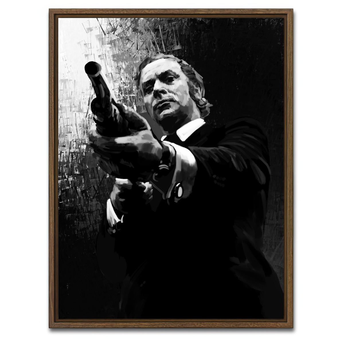 AUTO-MOCKUP WHITE | Get Carter | 1 Piece | Walnut Framed Canvas | group=3x4