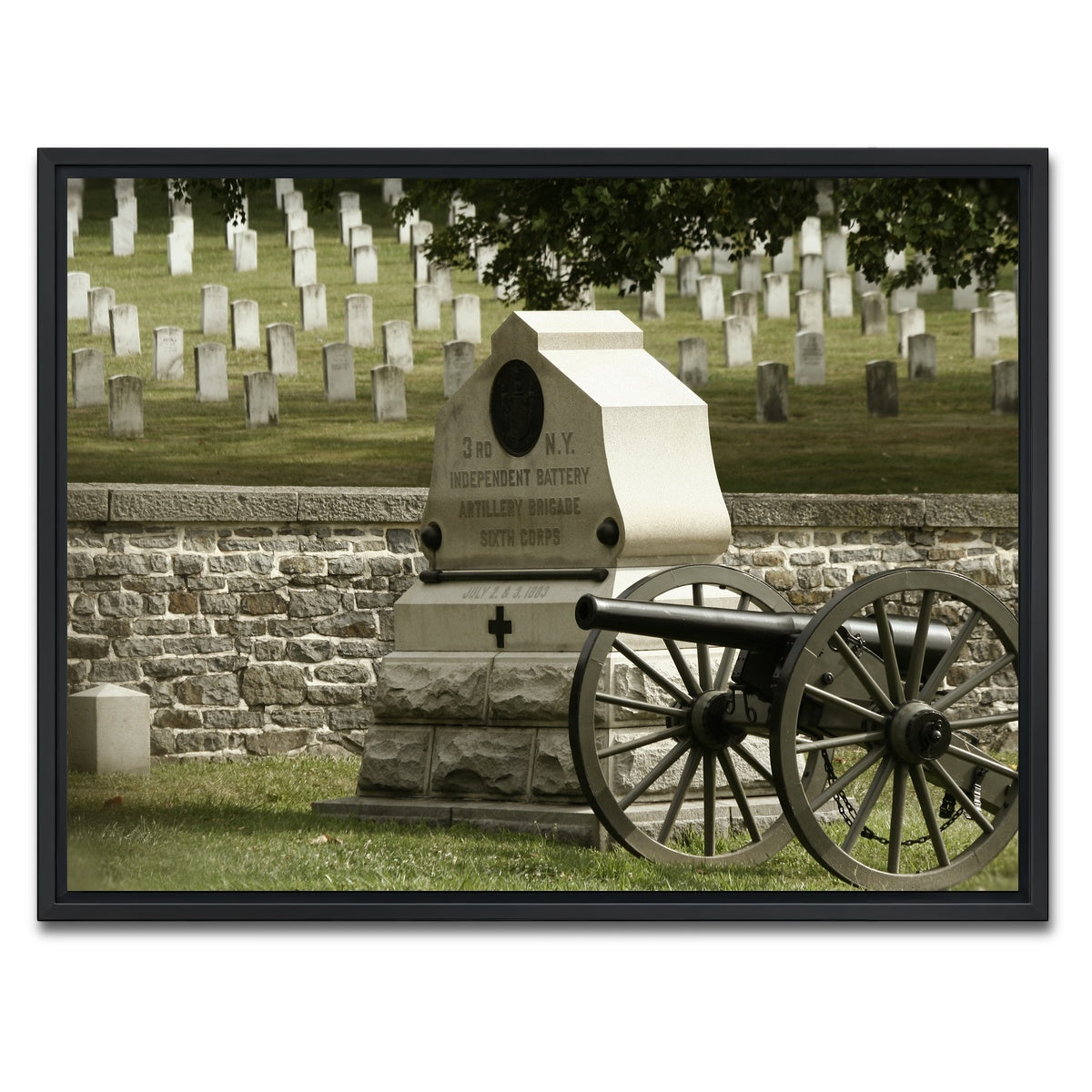 AUTO-MOCKUP WHITE | Gettysburg National Military Park | 1 Piece | Black Framed Canvas | group=4x3