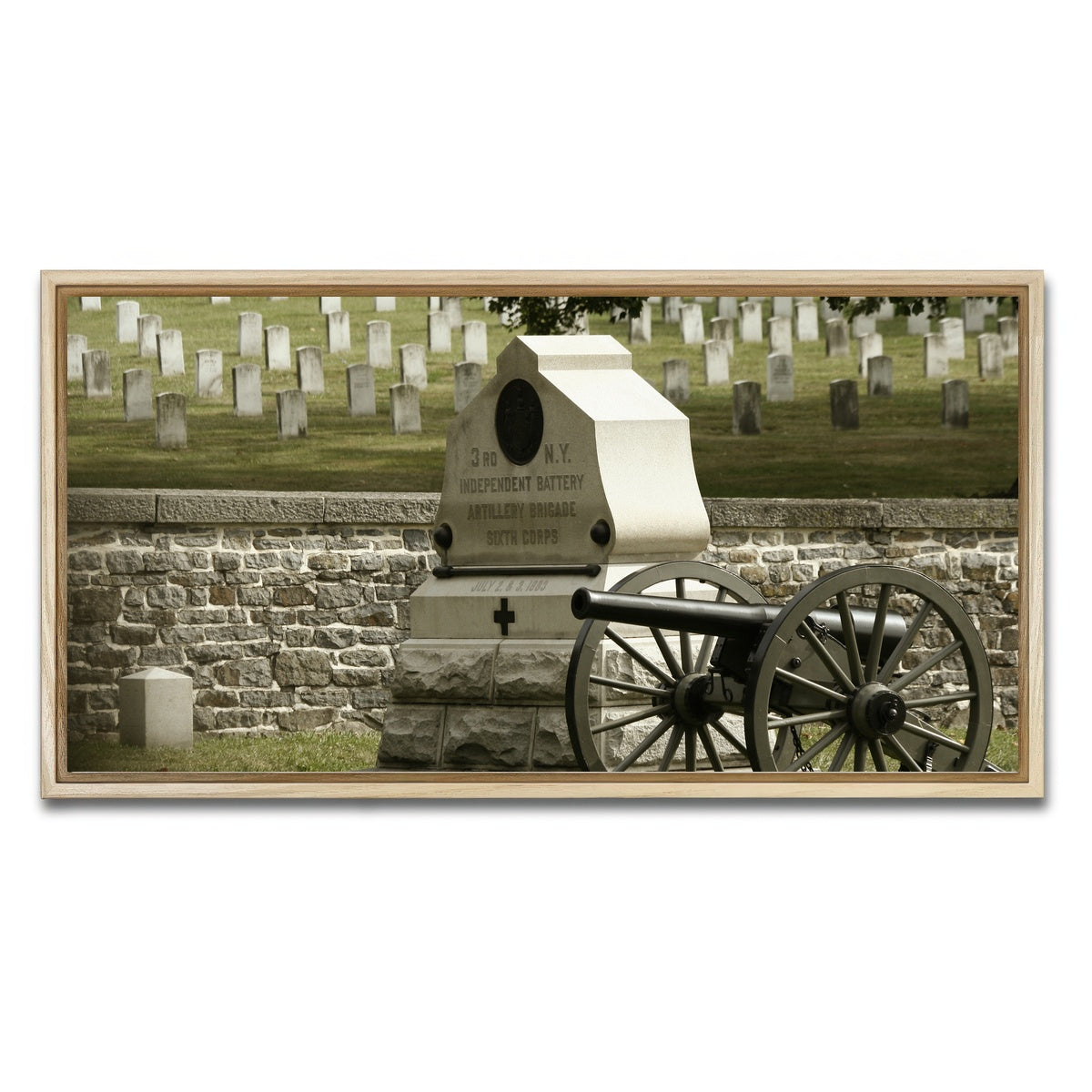 AUTO-MOCKUP WHITE | Gettysburg National Military Park | 1 Piece | Natural Framed Canvas | group=2x1