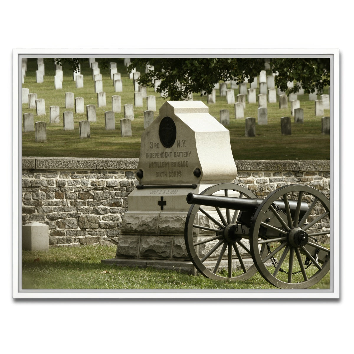 AUTO-MOCKUP WHITE | Gettysburg National Military Park | 1 Piece | White Framed Canvas | group=4x3