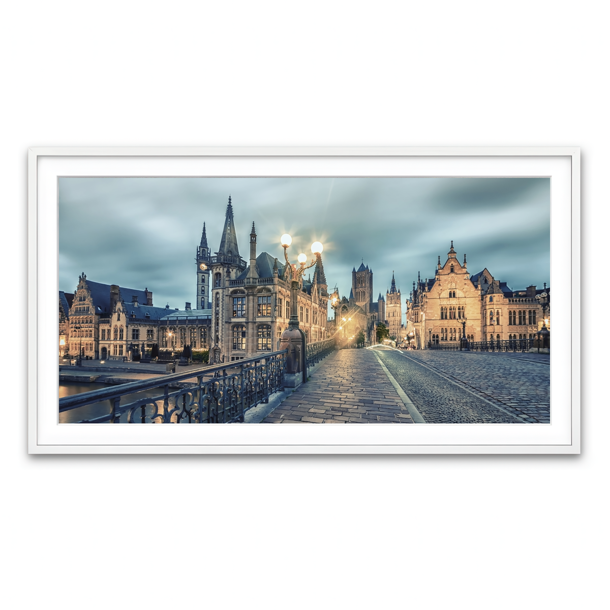 Framed Print 2x1 White