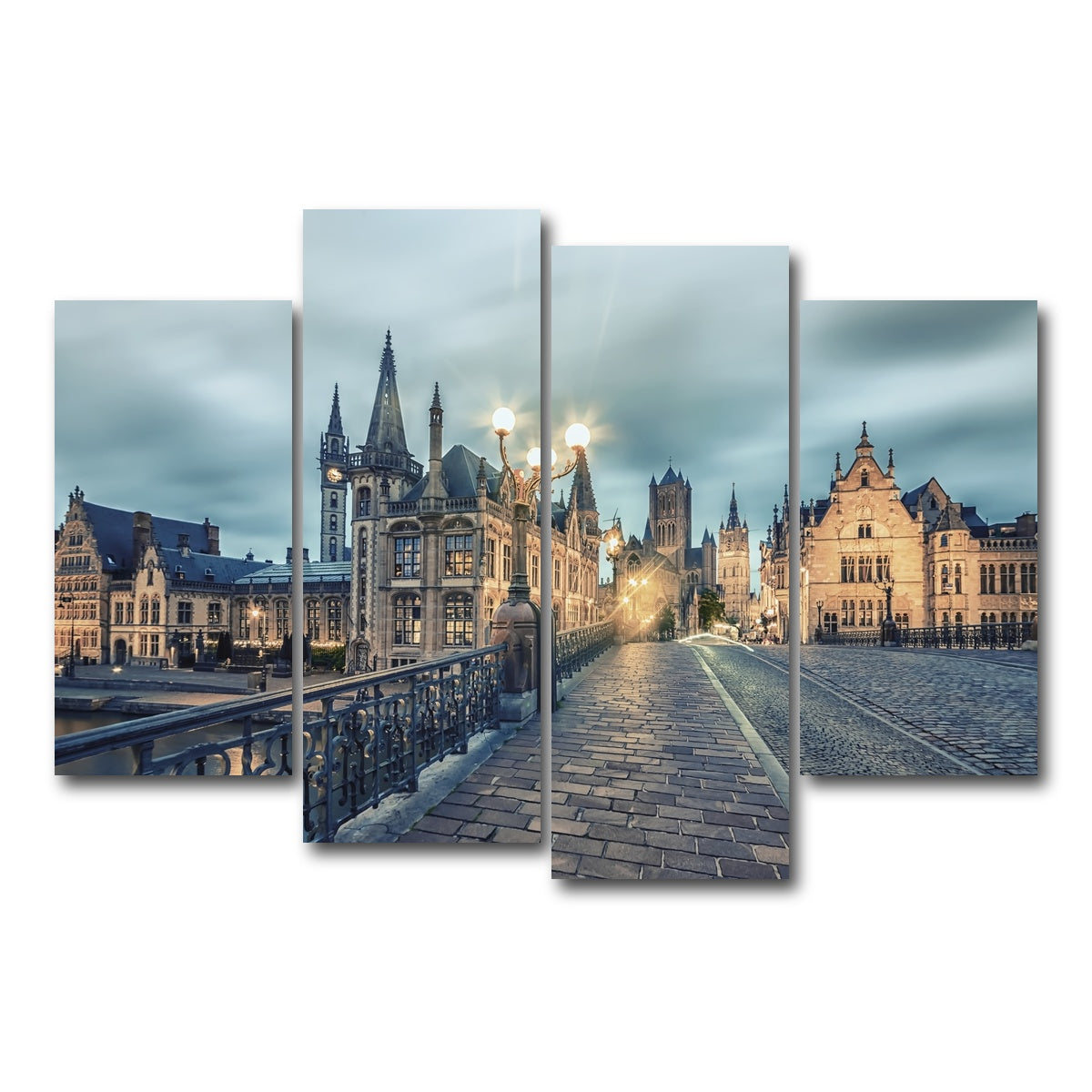 AUTO-MOCKUP WHITE | Ghent | 4 Piece | Gallery Wrap Canvas | group=4_short