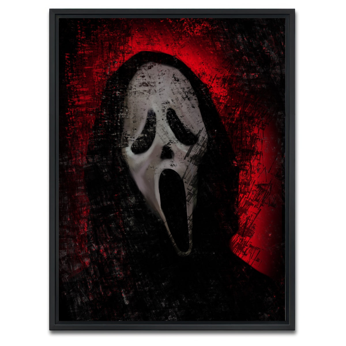 AUTO-MOCKUP WHITE | Ghost Mask | 1 Piece | Black Framed Canvas | group=3x4