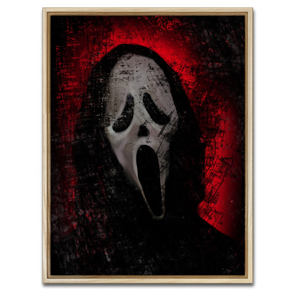AUTO-MOCKUP WHITE | Ghost Mask | 1 Piece | Natural Framed Canvas | group=3x4
