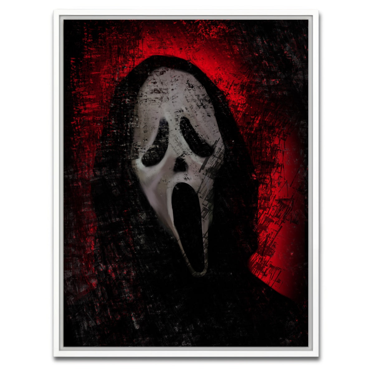 AUTO-MOCKUP WHITE | Ghost Mask | 1 Piece | White Framed Canvas | group=3x4