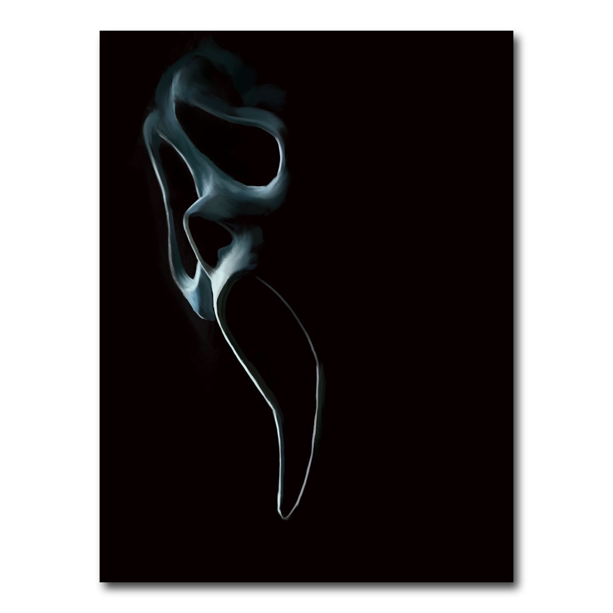 AUTO-MOCKUP WHITE | Ghost face out of the shadows | 1 Piece | Gallery Wrap Canvas | group=3x4
