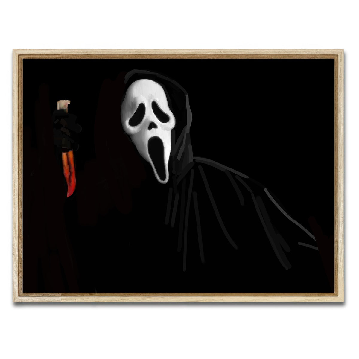AUTO-MOCKUP WHITE | Ghostface | 1 Piece | Natural Framed Canvas | group=4x3