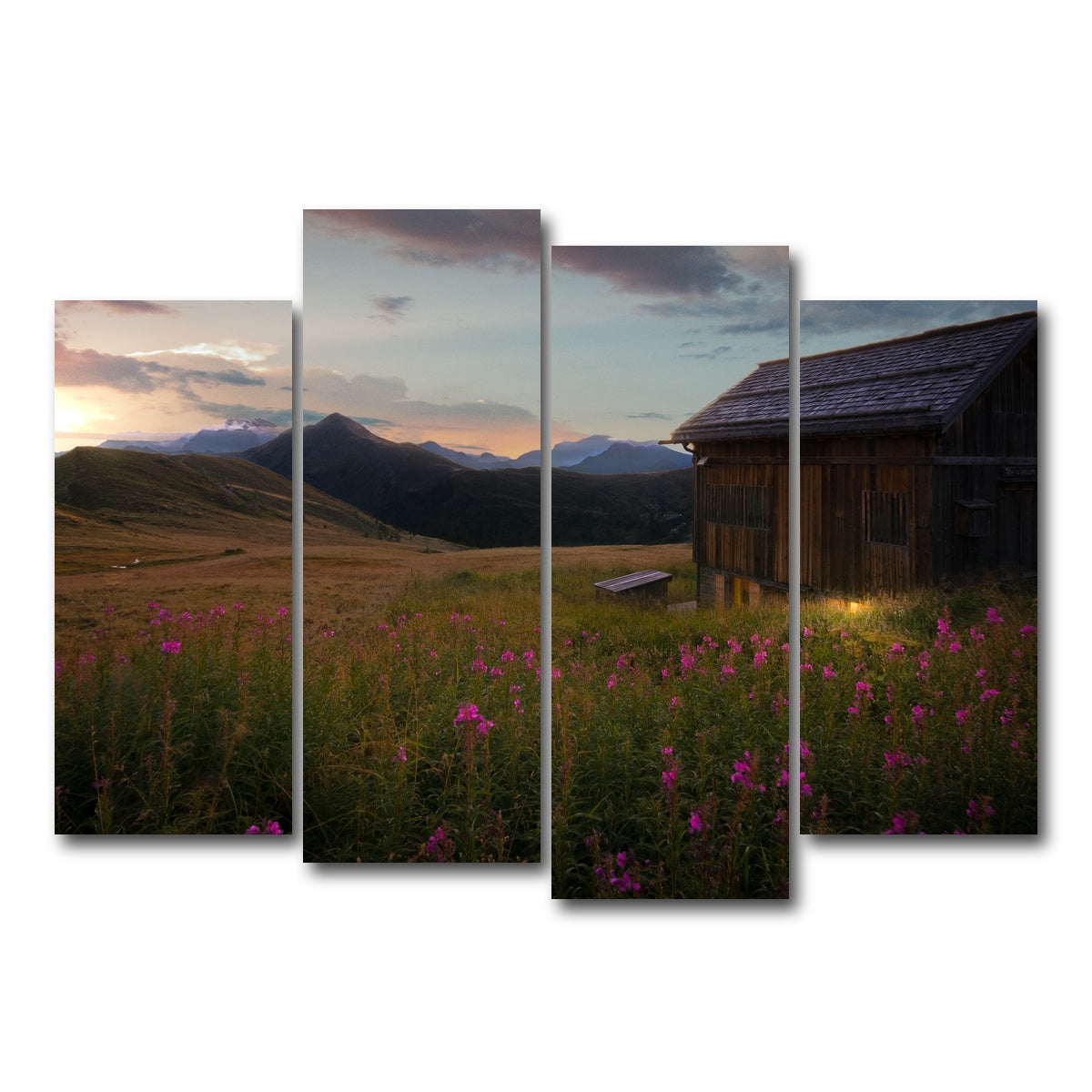 AUTO-MOCKUP WHITE | Giau Pass | 4 Piece | Gallery Wrap Canvas | group=4_normal