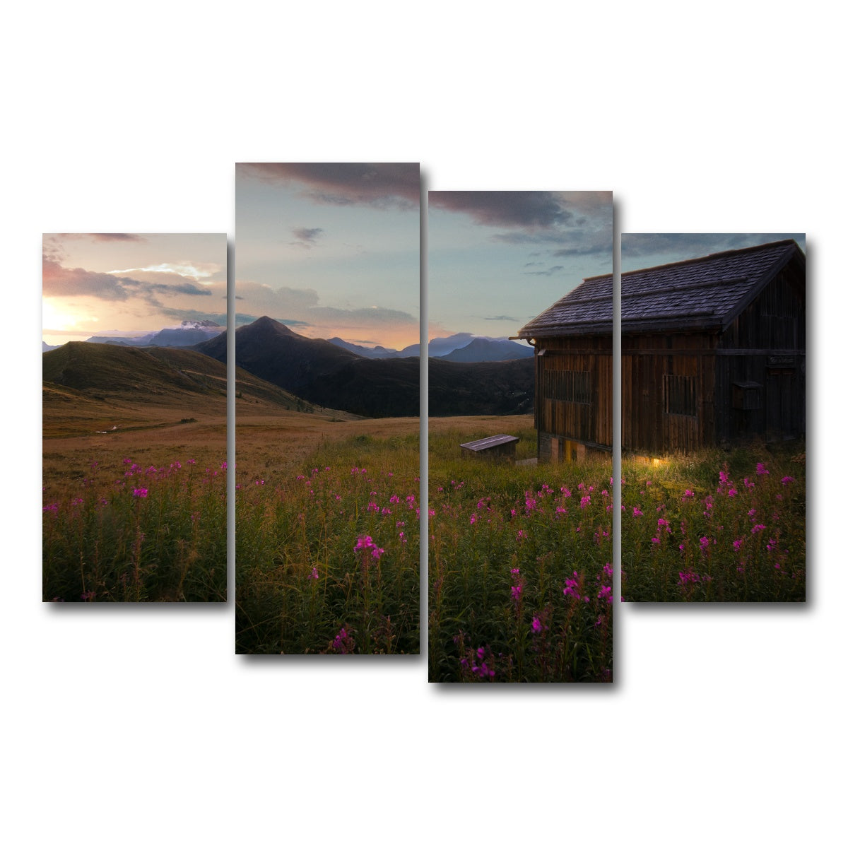 AUTO-MOCKUP WHITE | Giau Pass | 4 Piece | Gallery Wrap Canvas | group=4_short