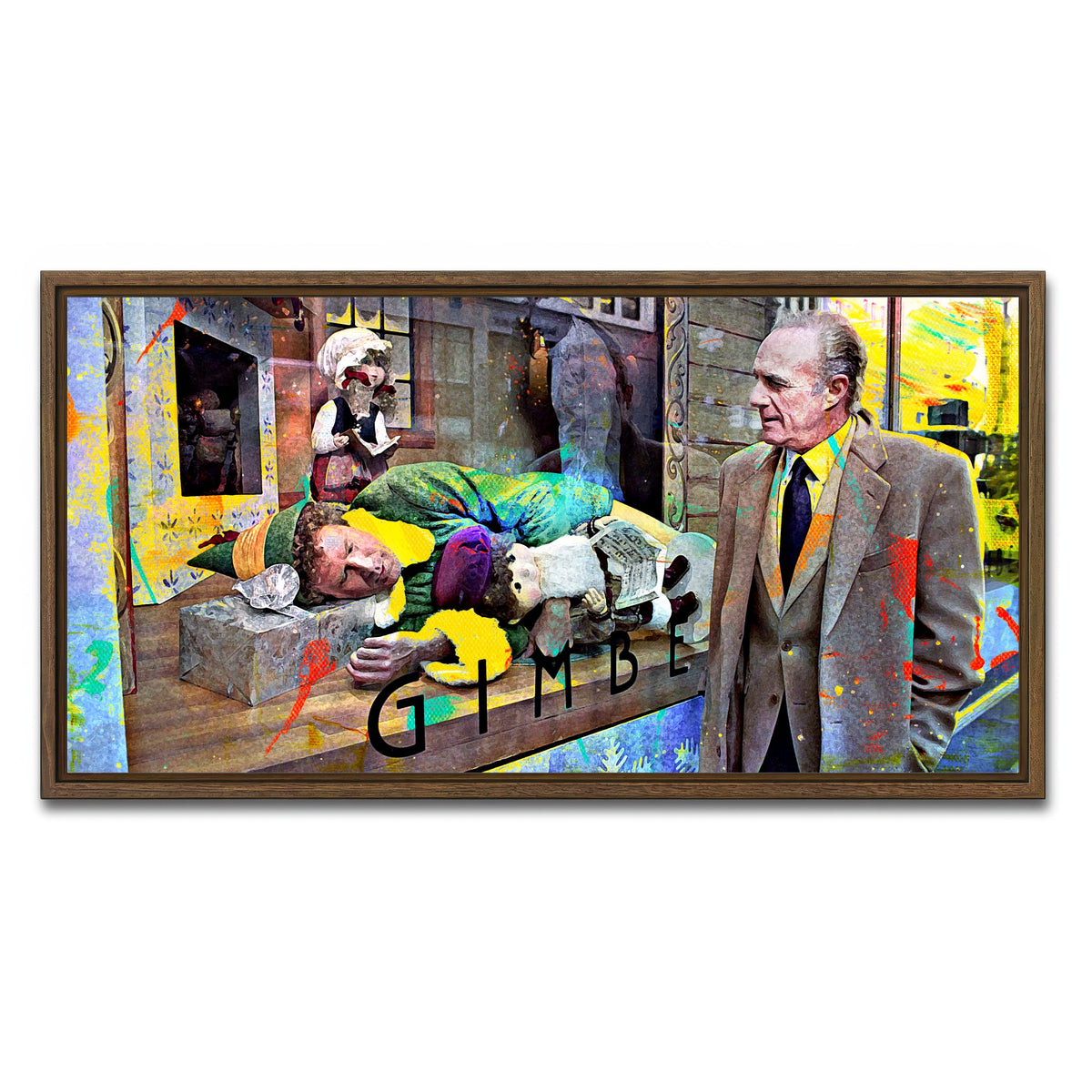 AUTO-MOCKUP WHITE | Gimbels | 1 Piece | Walnut Framed Canvas | group=2x1