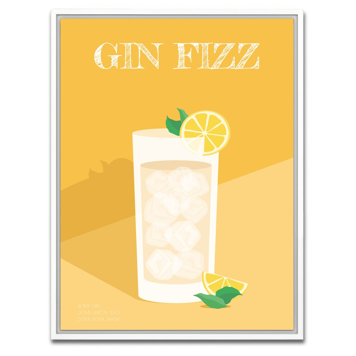 AUTO-MOCKUP WHITE | Gin Fizz | 1 Piece | White Framed Canvas | group=3x4