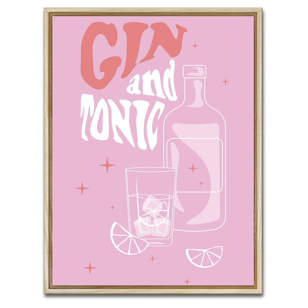 AUTO-MOCKUP WHITE | Gin and Tonic | 1 Piece | Natural Framed Canvas | group=3x4