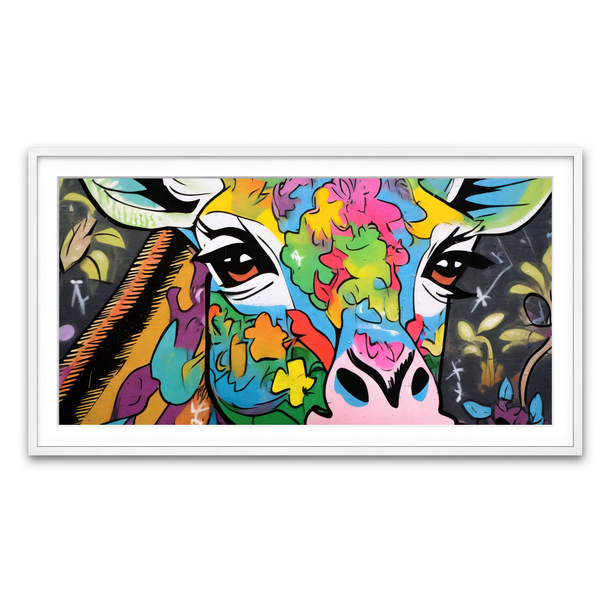 Framed Print 2x1 White