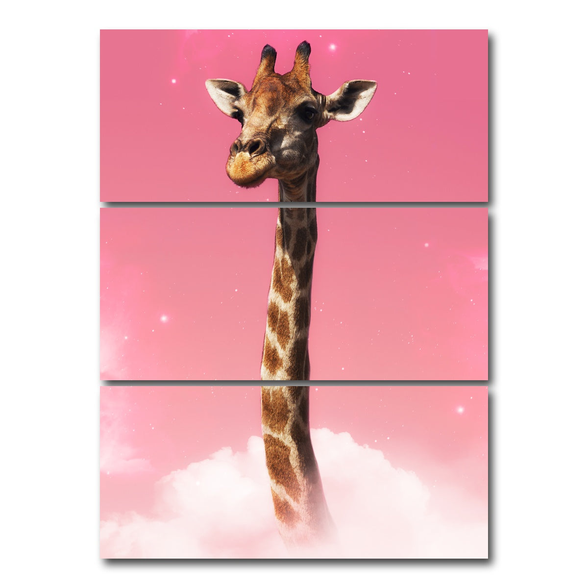 AUTO-MOCKUP WHITE | Giraffe | 3 Piece | Gallery Wrap Canvas | group=8x18_stacked