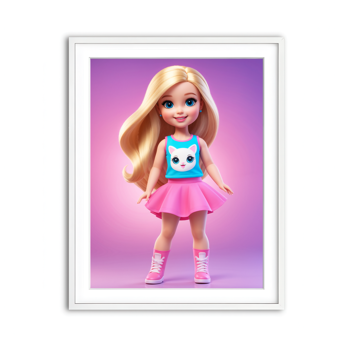 Framed Print 3x4 White