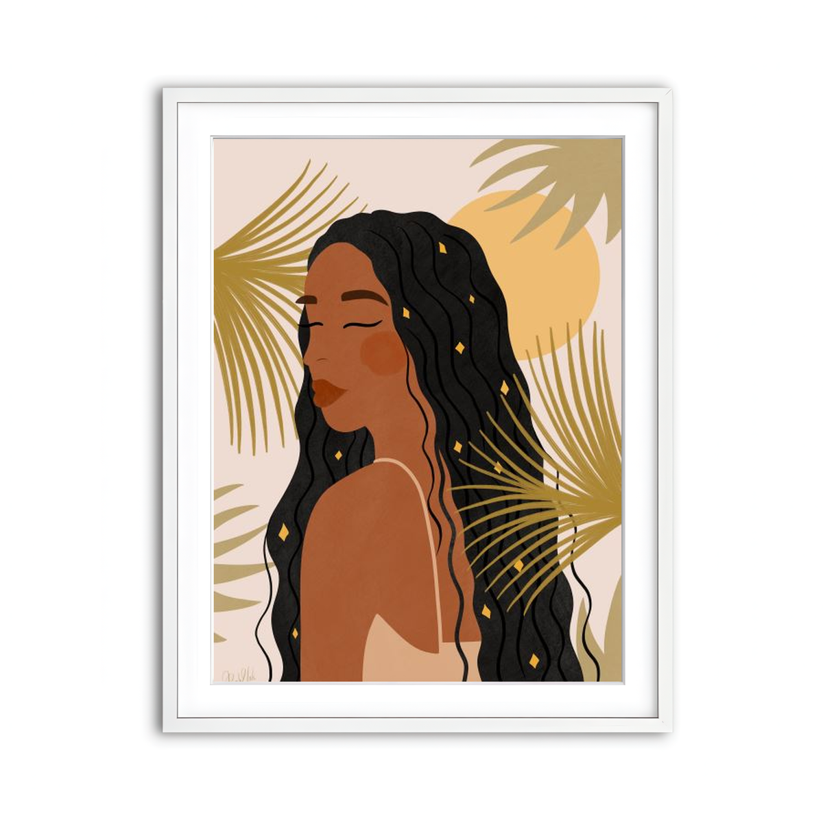 Framed Print 3x4 White