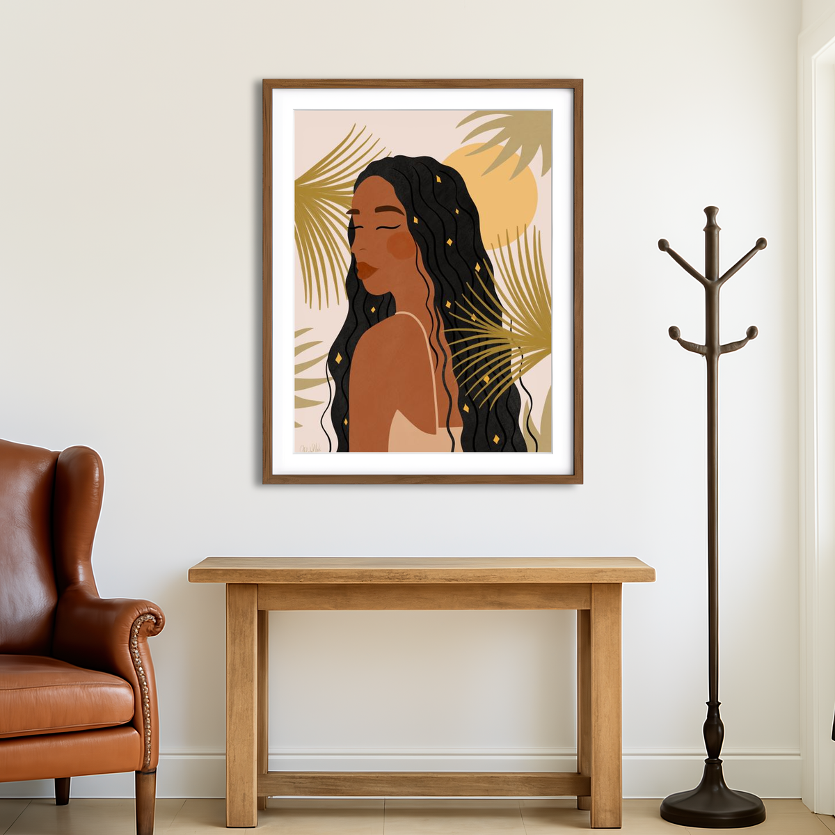 AUTO-MOCKUP ROOM | Girl Glow Wall Art