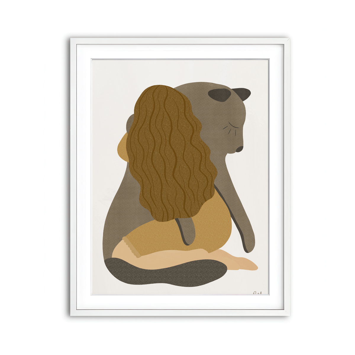 Framed Print 3x4 White