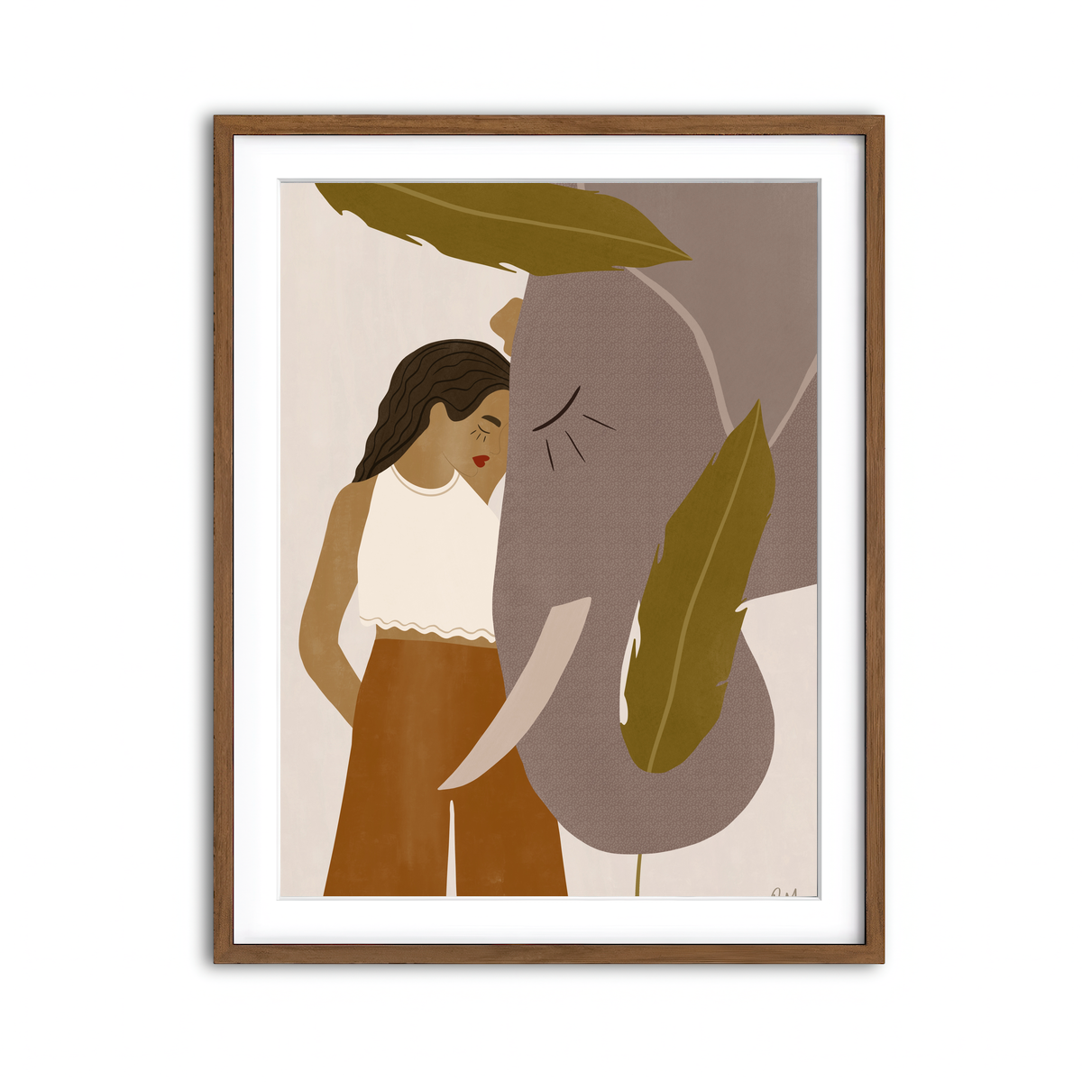 Framed Print 3x4 Walnut