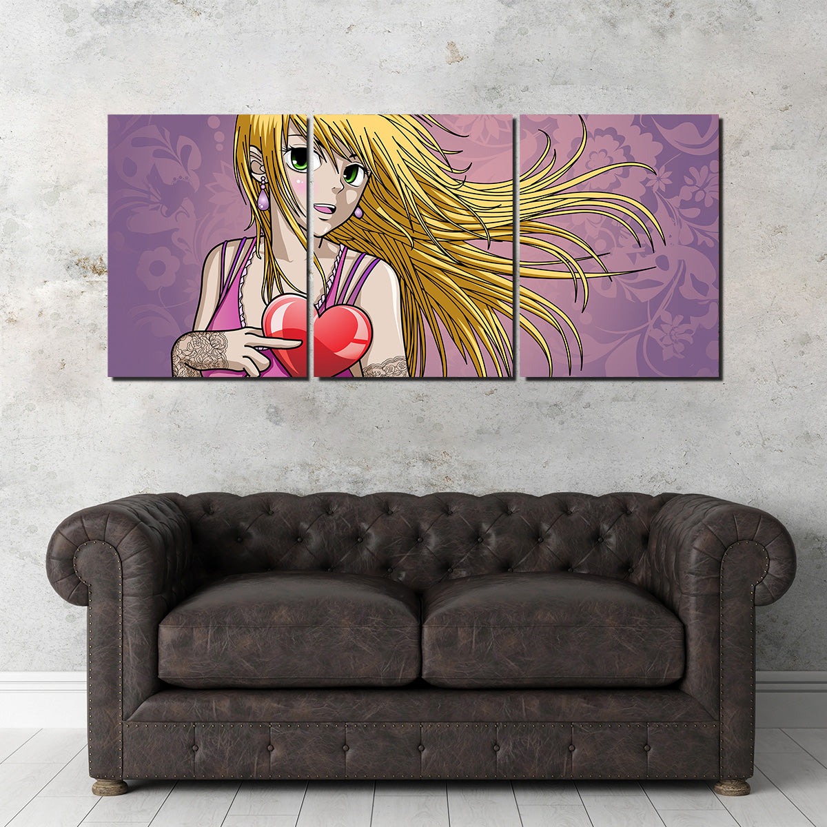 Girl Holding Heart Wall Art