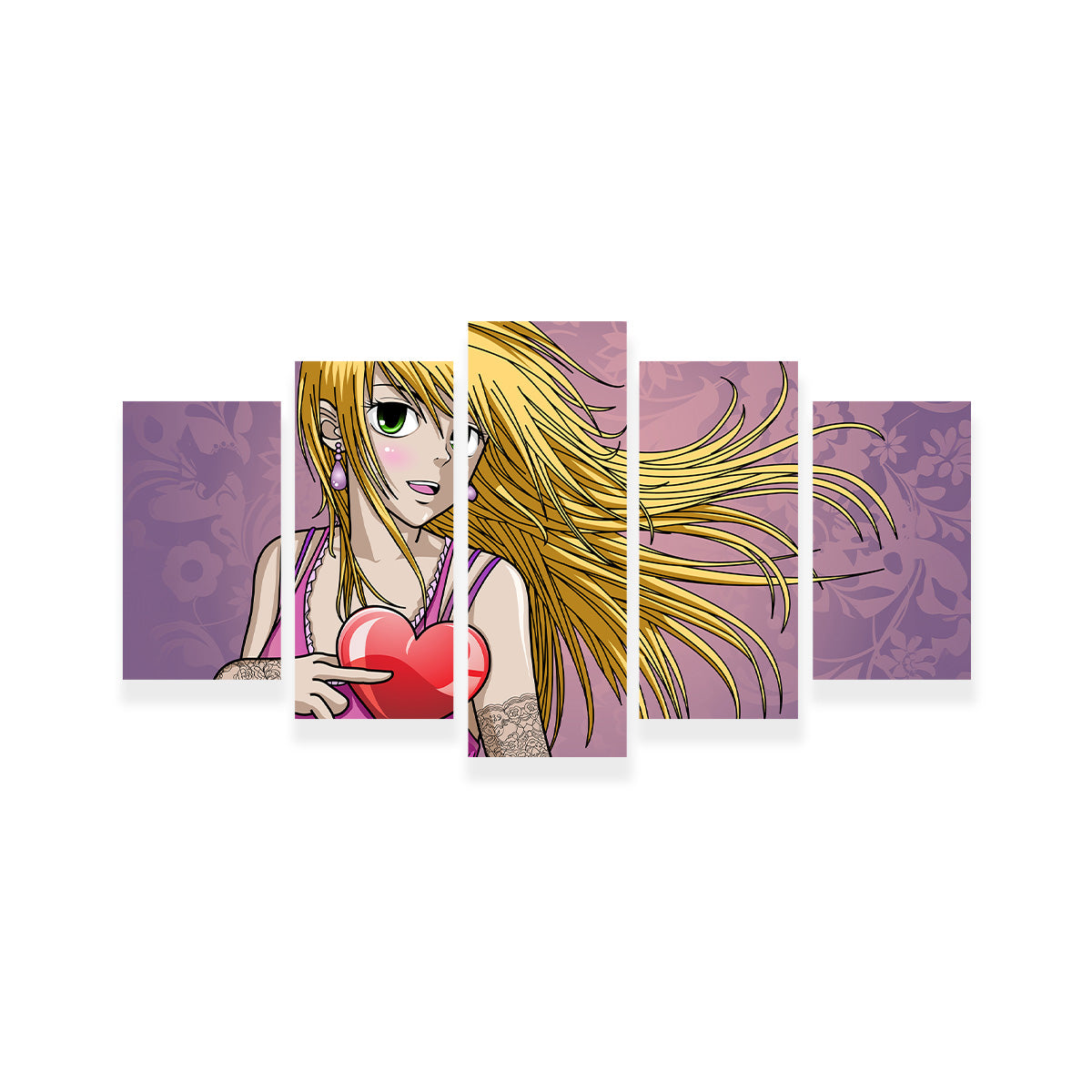 Girl Holding Heart Wall Art