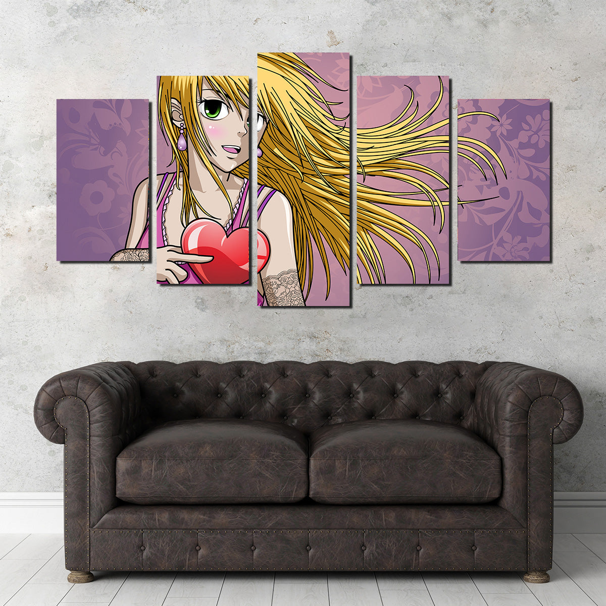 Girl Holding Heart Wall Art