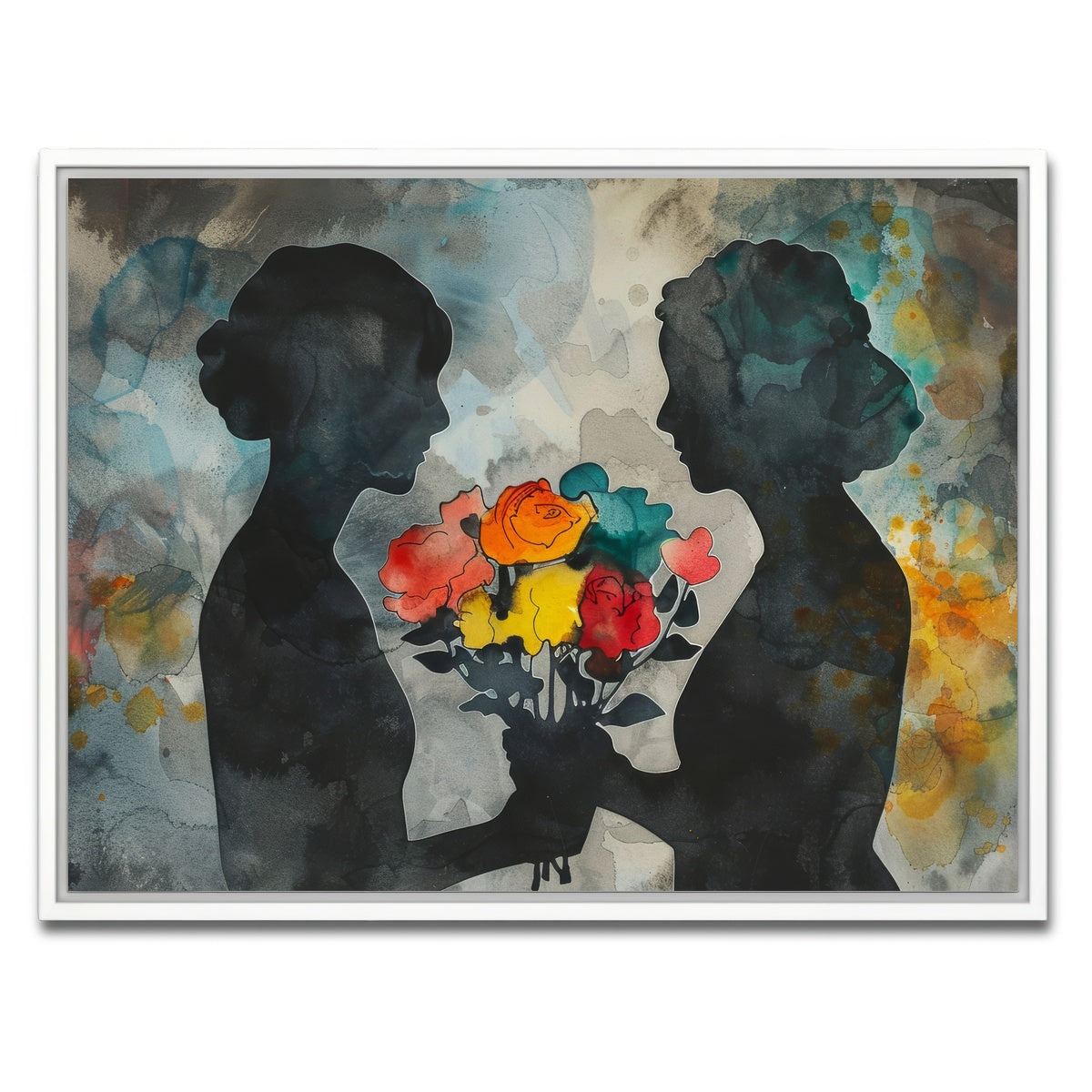 AUTO-MOCKUP WHITE | Give Flowers | 1 Piece | White Framed Canvas | group=4x3