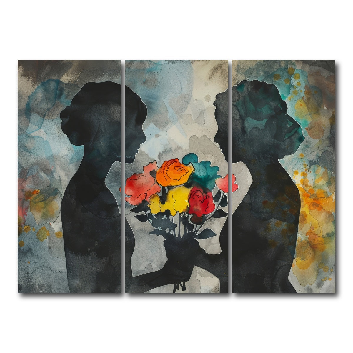 AUTO-MOCKUP WHITE | Give Flowers | 3 Piece | Gallery Wrap Canvas | group=8x18