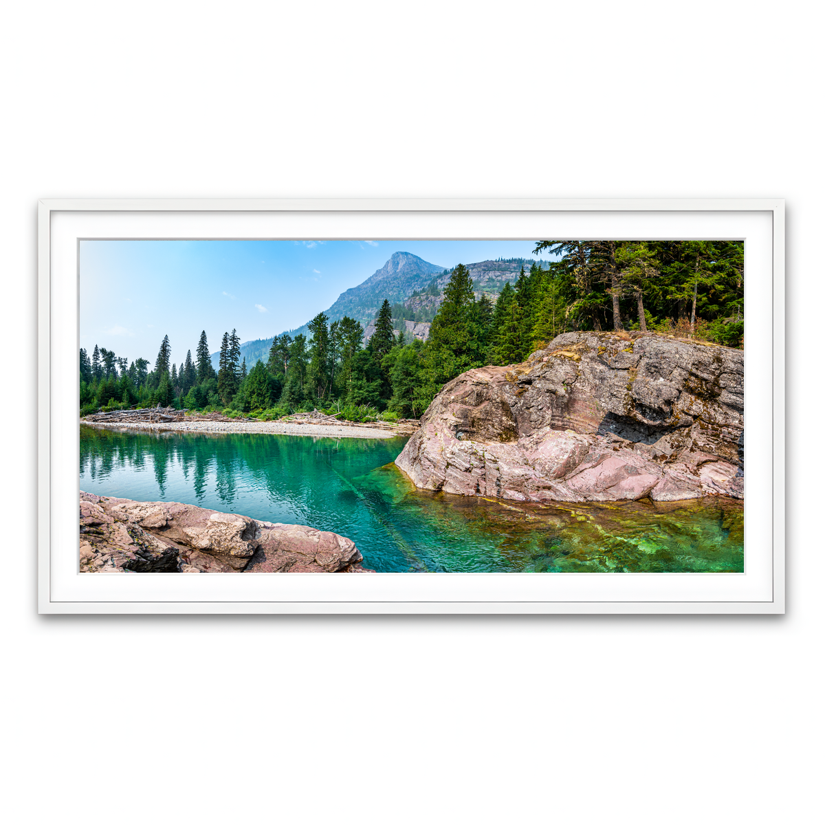 Framed Print 2x1 White