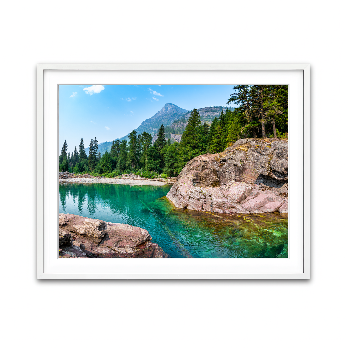 Framed Print 4x3 White