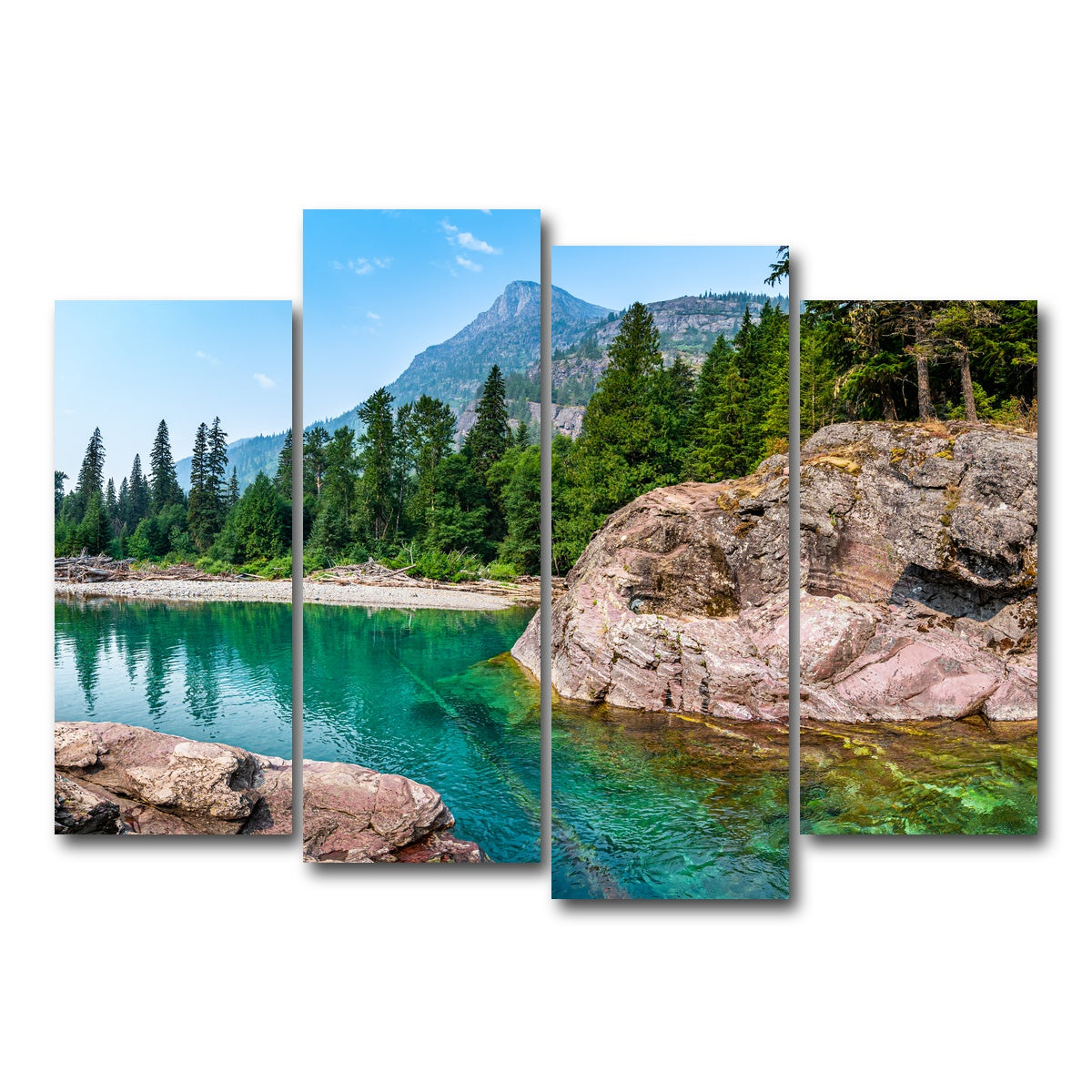 AUTO-MOCKUP WHITE | Glacier River | 4 Piece | Gallery Wrap Canvas | group=4_normal