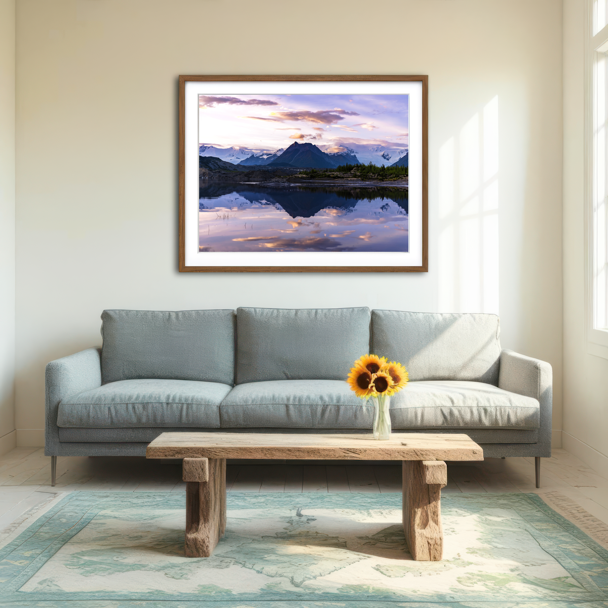 AUTO-MOCKUP ROOM | Glacier Sunset Wall Art