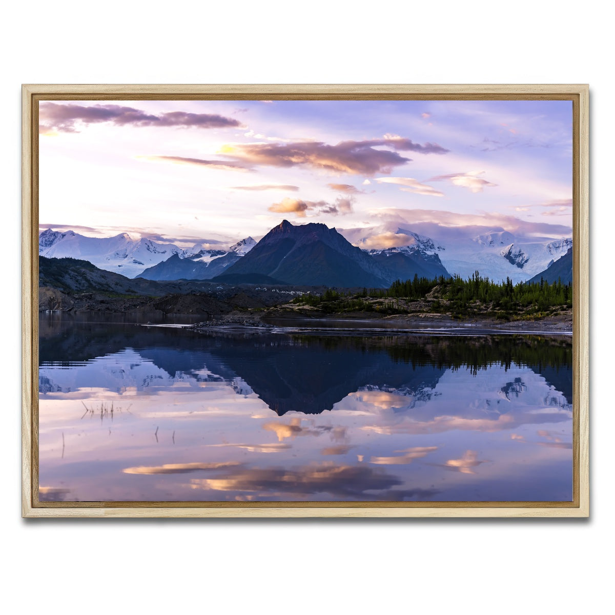AUTO-MOCKUP WHITE | Glacier Sunset | 1 Piece | Natural Framed Canvas | group=4x3
