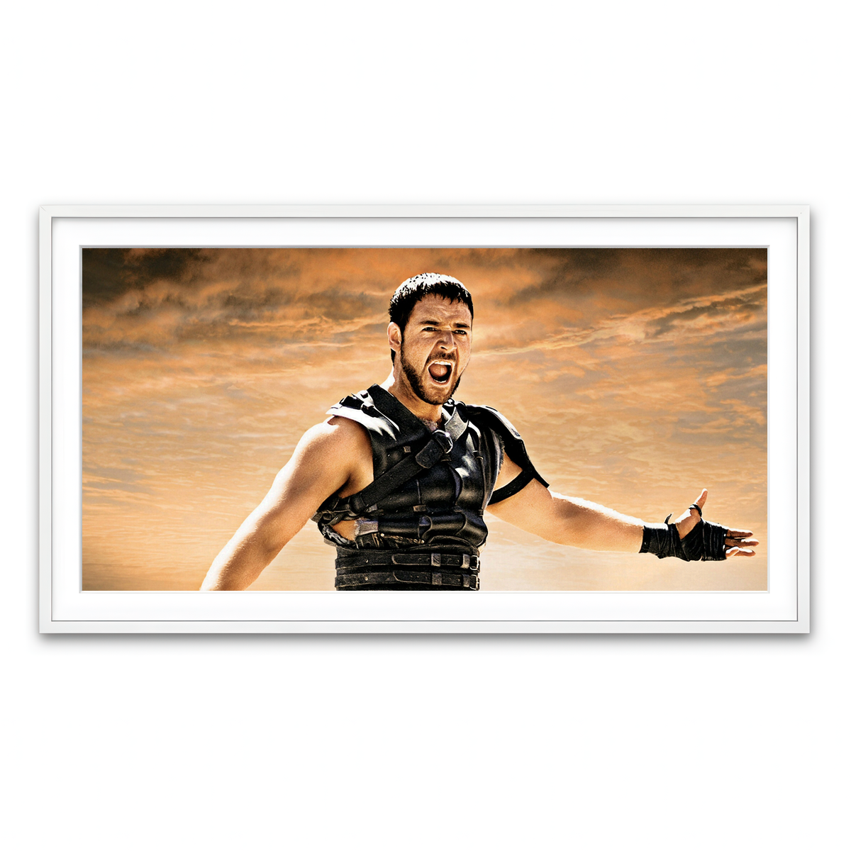 Framed Print 2x1 White