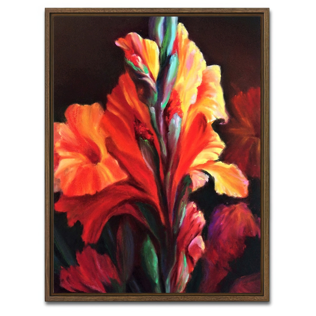 AUTO-MOCKUP WHITE | Glads | 1 Piece | Walnut Framed Canvas | group=3x4