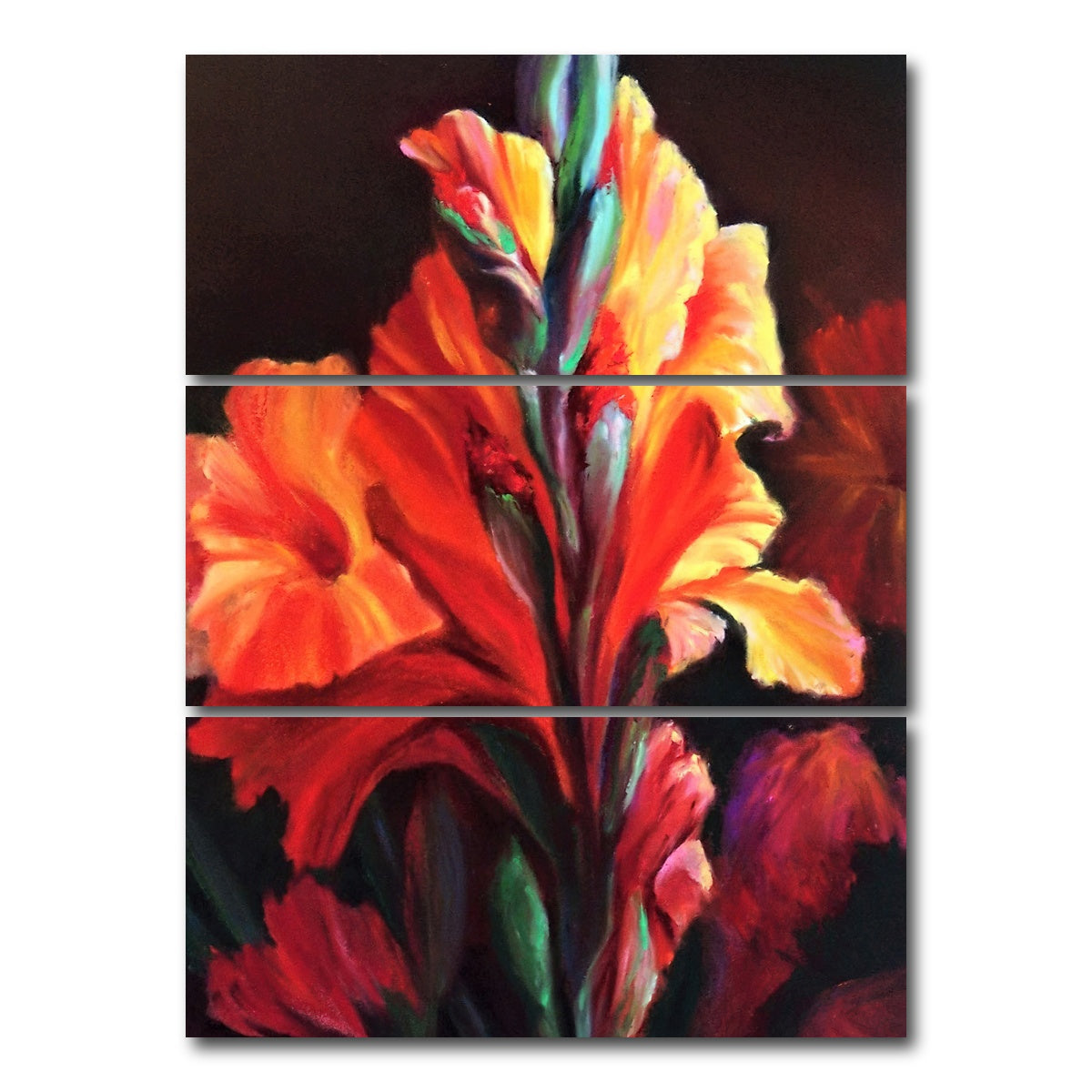 AUTO-MOCKUP WHITE | Glads | 3 Piece | Gallery Wrap Canvas | group=8x18_stacked