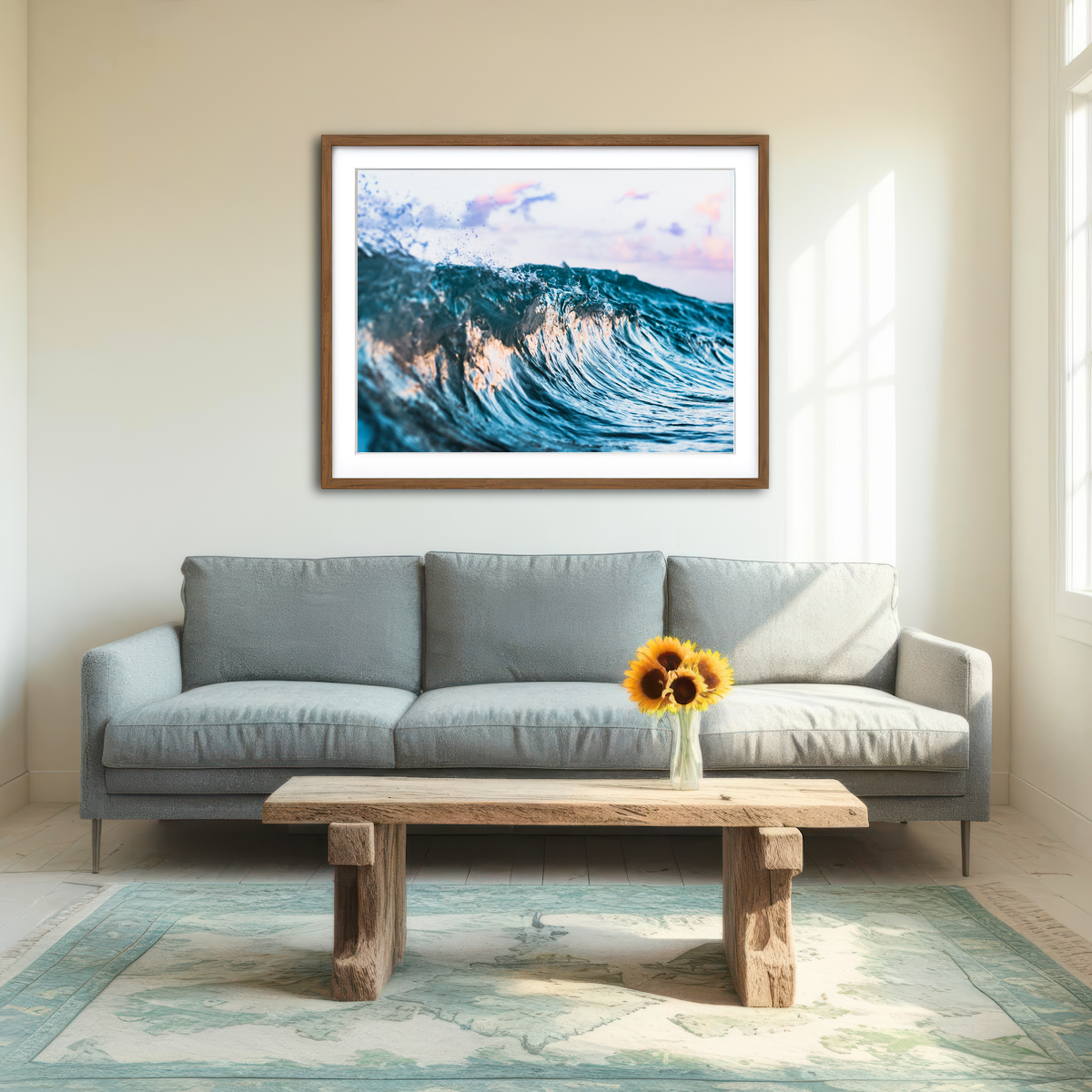 AUTO-MOCKUP ROOM | Glassy Break Wall Art