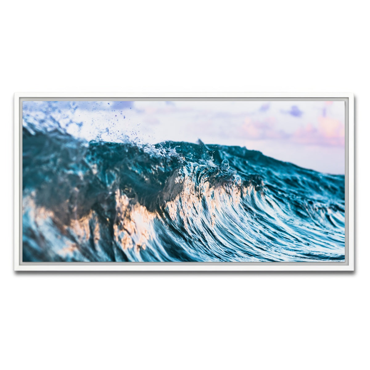 AUTO-MOCKUP WHITE | Glassy Break | 1 Piece | White Framed Canvas | group=2x1