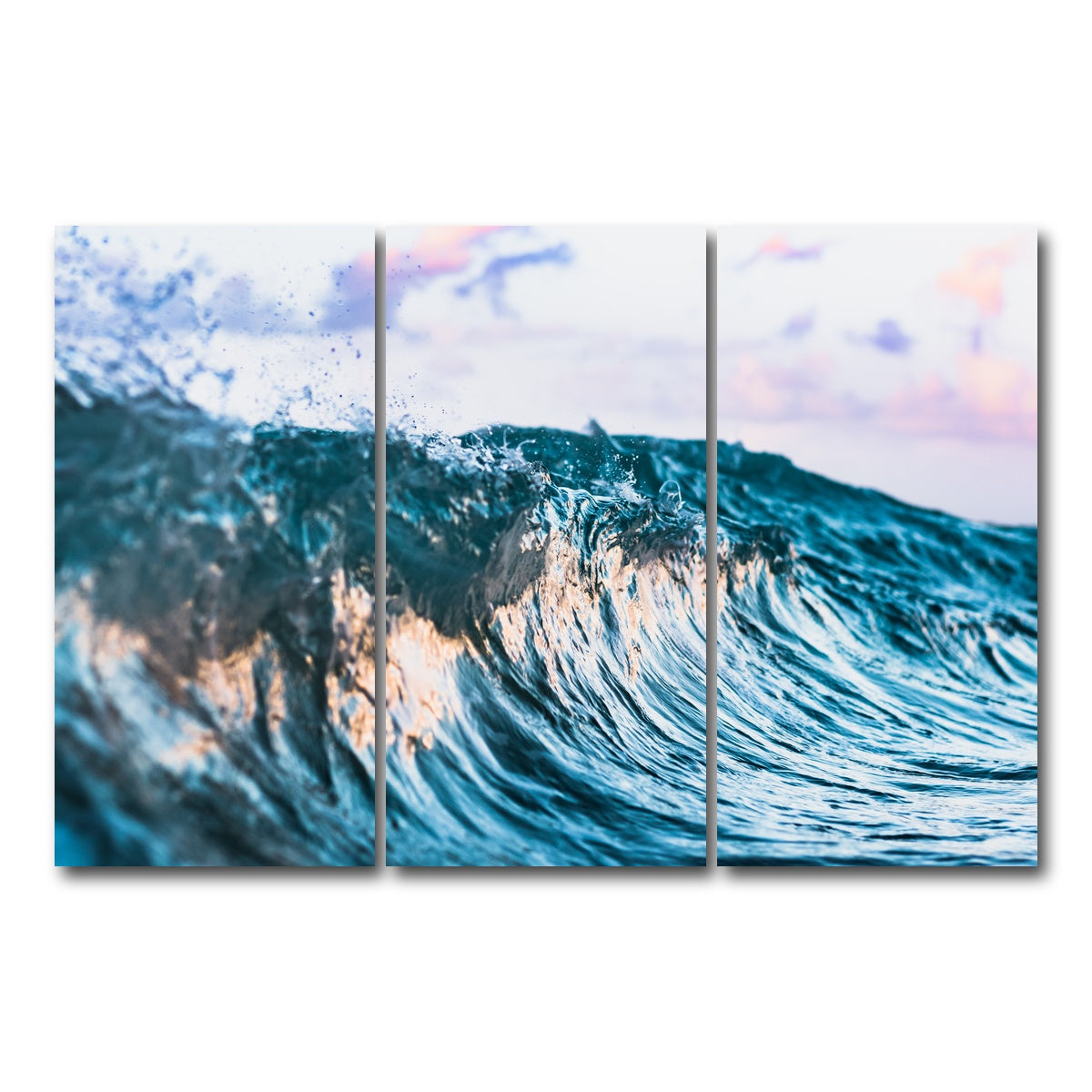 AUTO-MOCKUP WHITE | Glassy Break | 3 Piece | Gallery Wrap Canvas | group=12x24