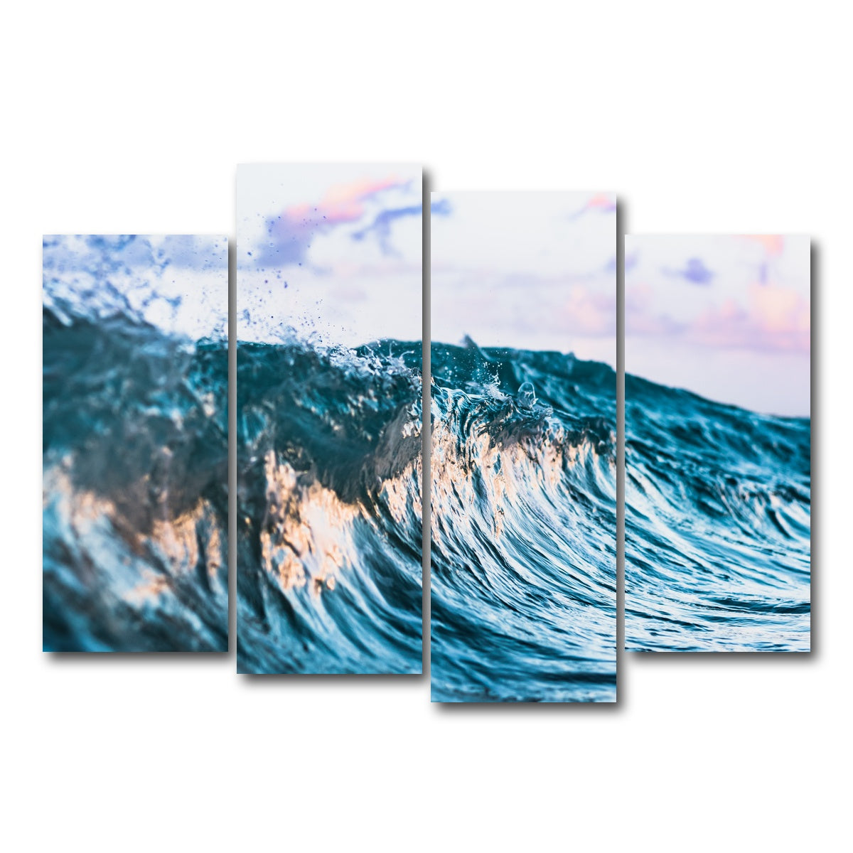 AUTO-MOCKUP WHITE | Glassy Break | 4 Piece | Gallery Wrap Canvas | group=4_normal