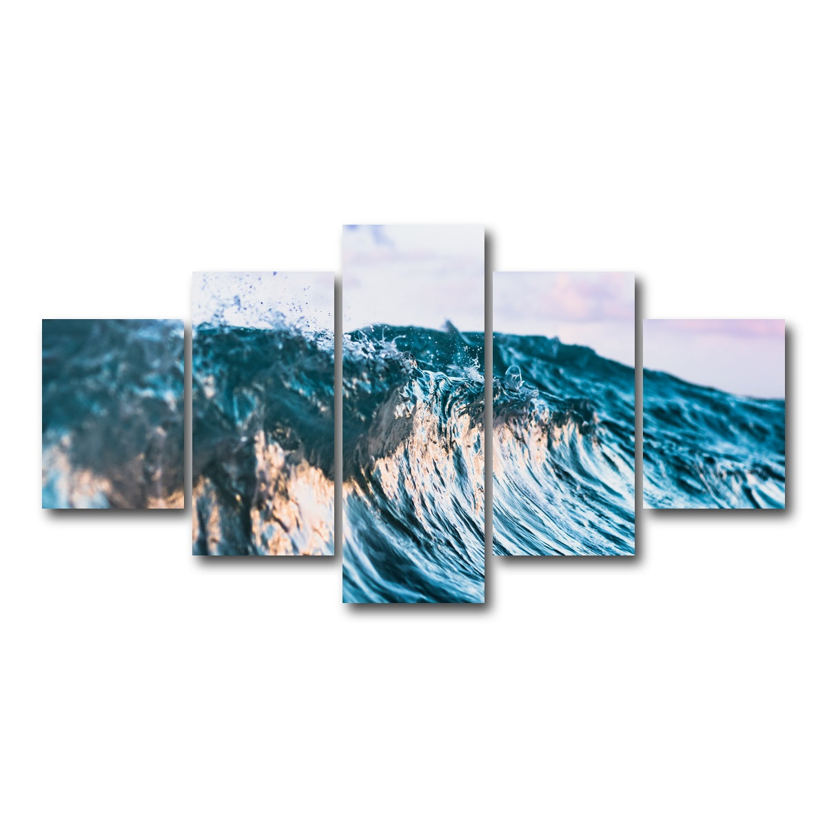 AUTO-MOCKUP WHITE | Glassy Break | 5 Piece | Gallery Wrap Canvas | group=5_short