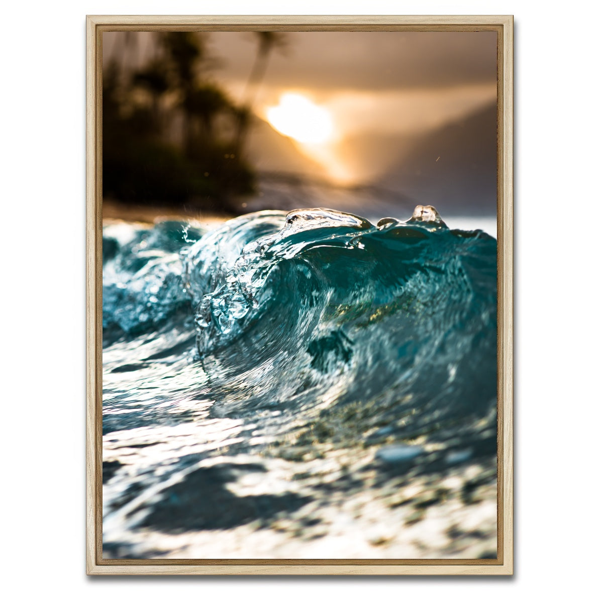 AUTO-MOCKUP WHITE | Glassy Wave | 1 Piece | Natural Framed Canvas | group=3x4