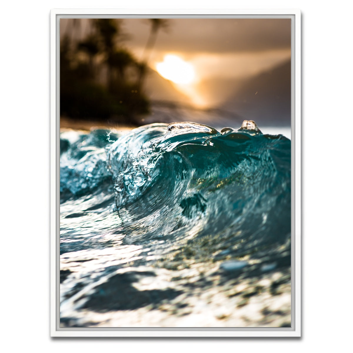 AUTO-MOCKUP WHITE | Glassy Wave | 1 Piece | White Framed Canvas | group=3x4