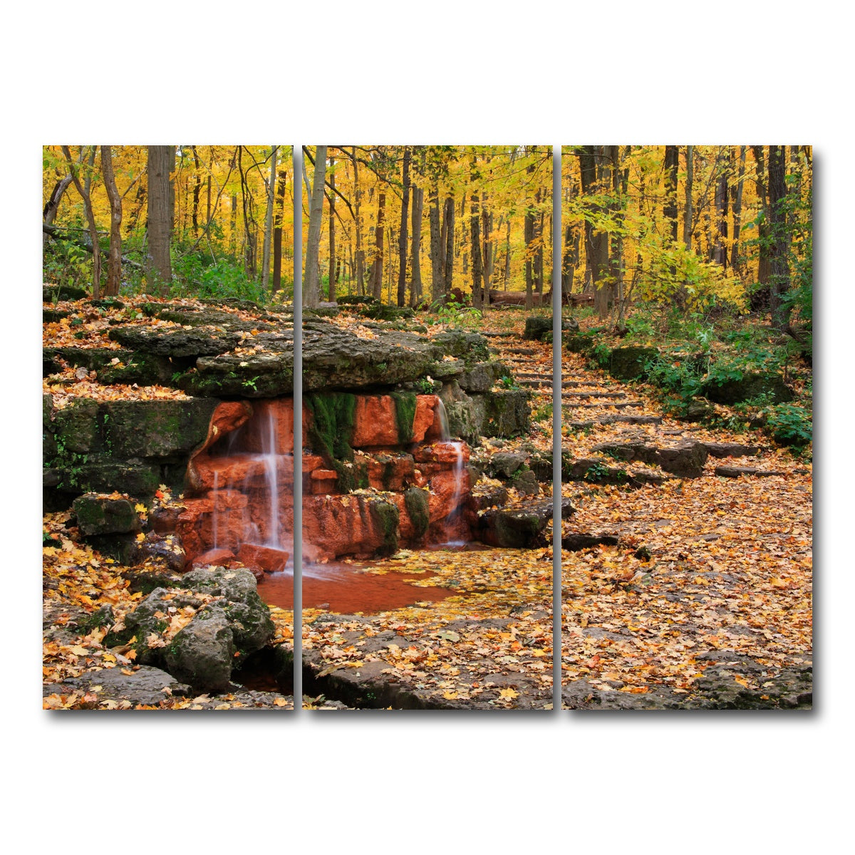 AUTO-MOCKUP WHITE | Glen Helen Nature Preserve | 3 Piece | Gallery Wrap Canvas | group=8x18