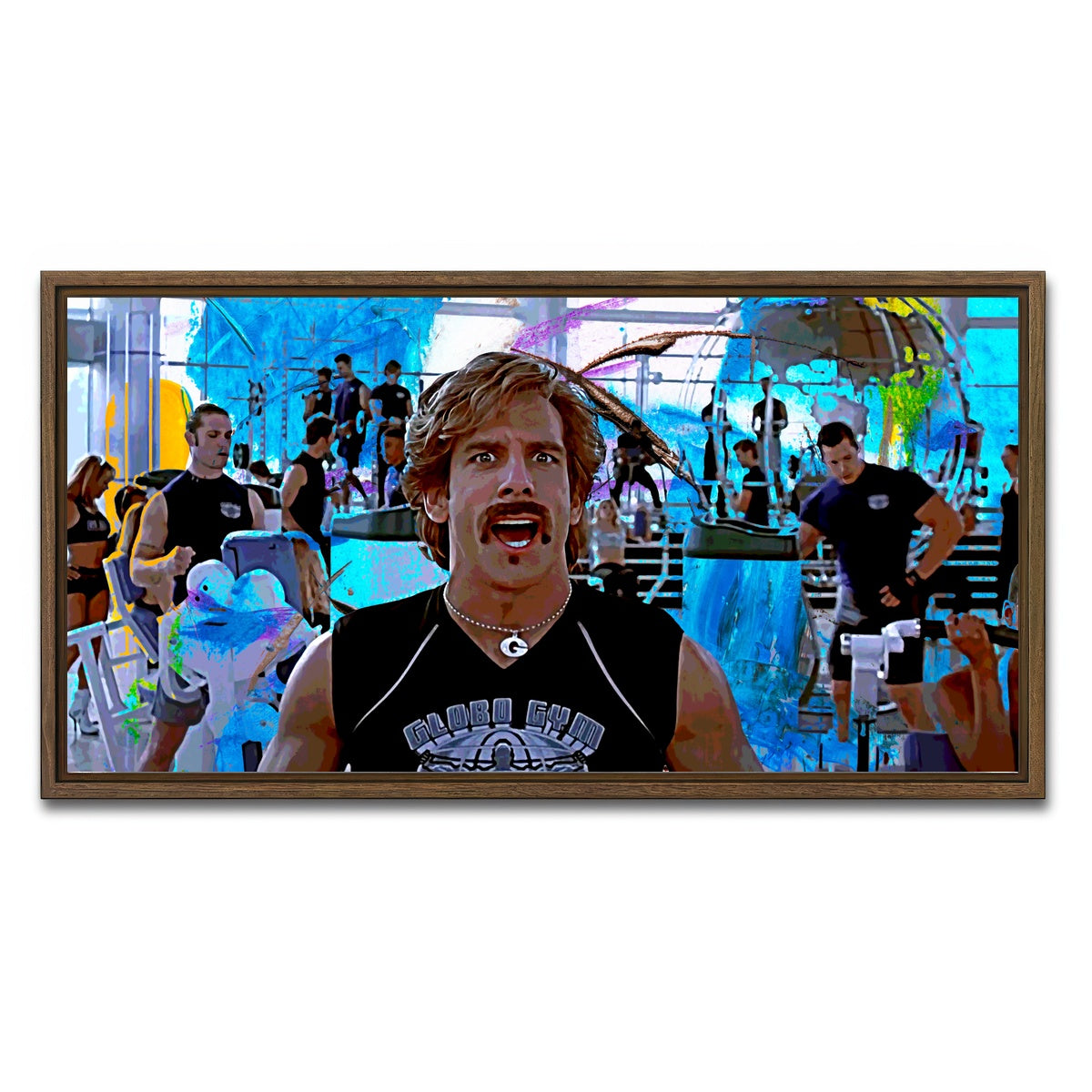 AUTO-MOCKUP WHITE | Globo Gym | 1 Piece | Walnut Framed Canvas | group=2x1