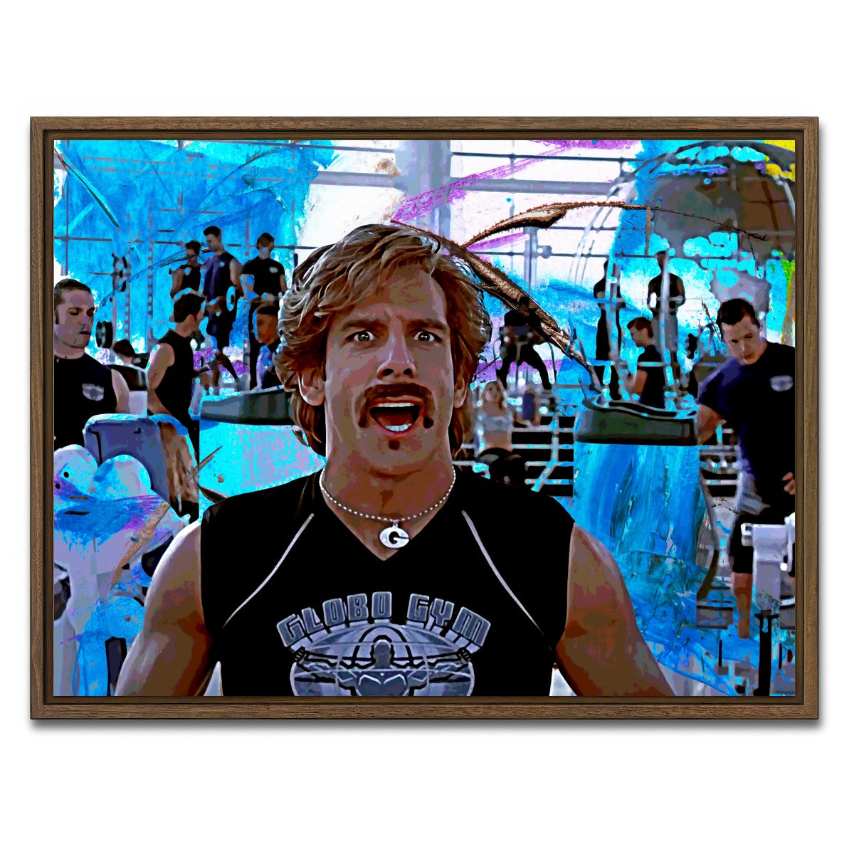 AUTO-MOCKUP WHITE | Globo Gym | 1 Piece | Walnut Framed Canvas | group=4x3