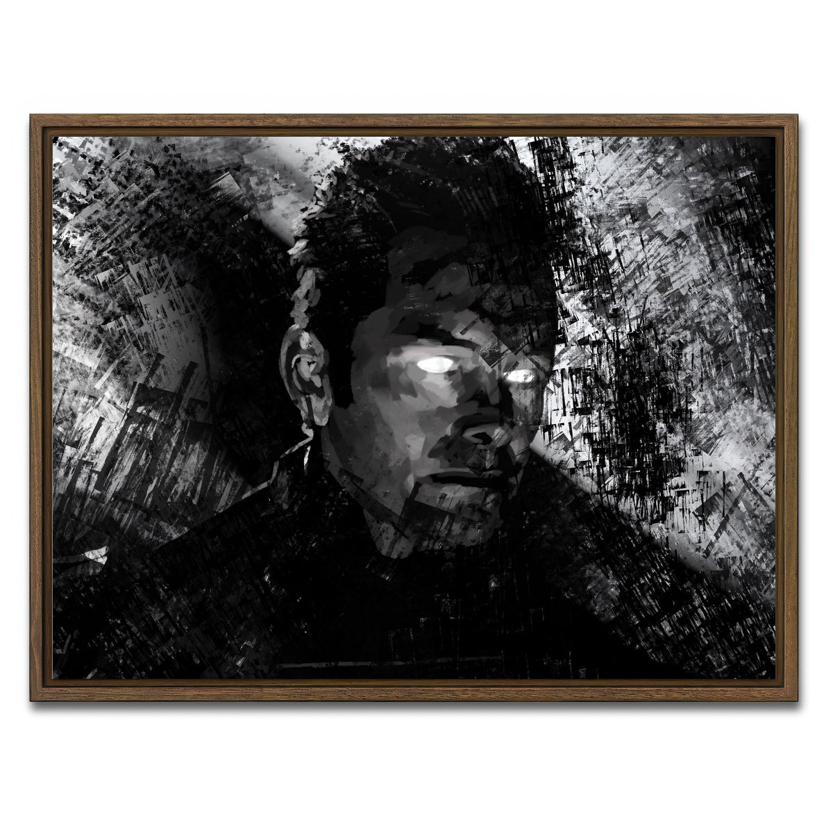 AUTO-MOCKUP WHITE | Glow | 1 Piece | Walnut Framed Canvas | group=4x3